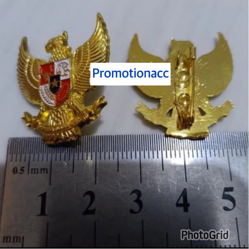 Pin Burung Garuda 2,5cm Logam Kuningan Tebal Pin Garuda Pancasila PREMIUM Peniti Magnet Polos