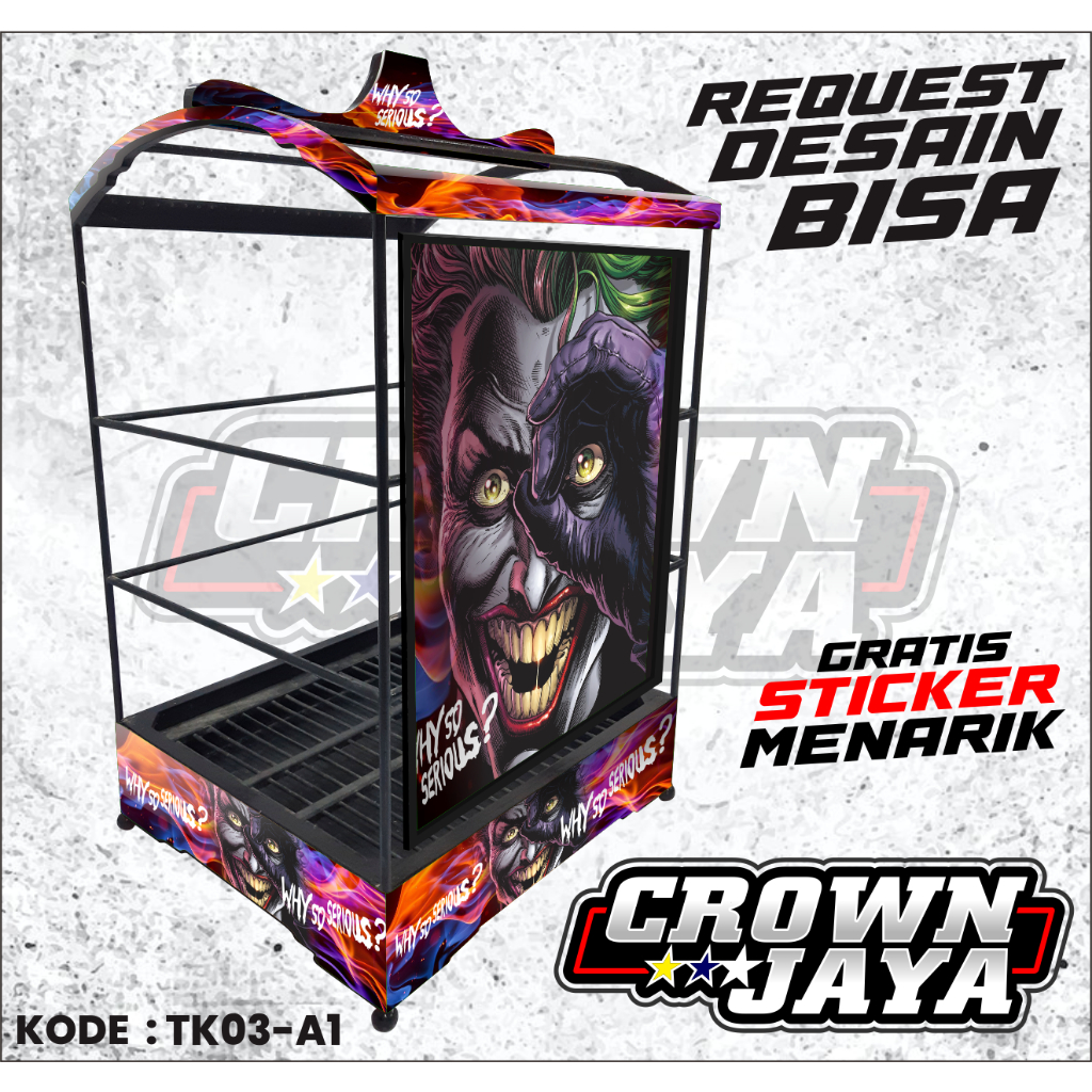 Stiker Decal SANGKAR KOTAK Sangkar EBOD JAYA - Sticker Sangkar Kotak Joker - KODE TK