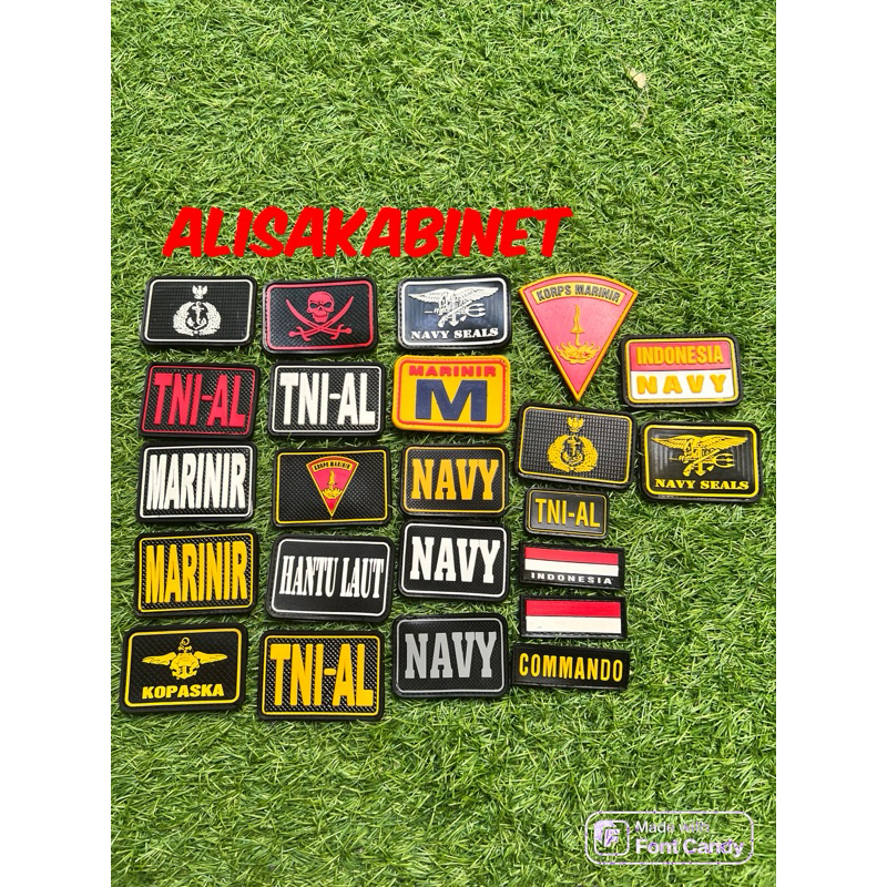 Emblem Patch Perekat Karet Marinir TNI AL