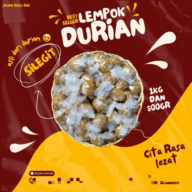 

DODOL DURIAN KEMASAN PERMEN 1kg