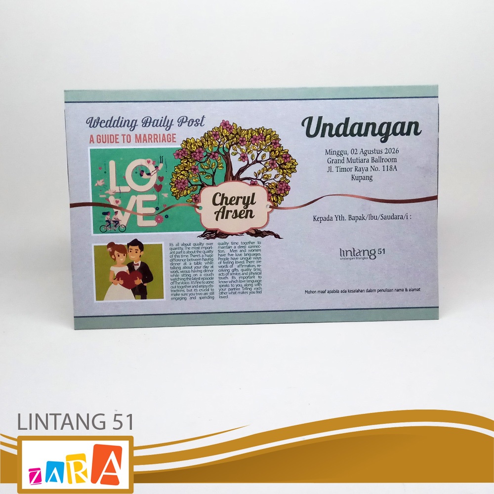 Stop Produksi Blangko Undangan Lintang 51 Harga Hemat