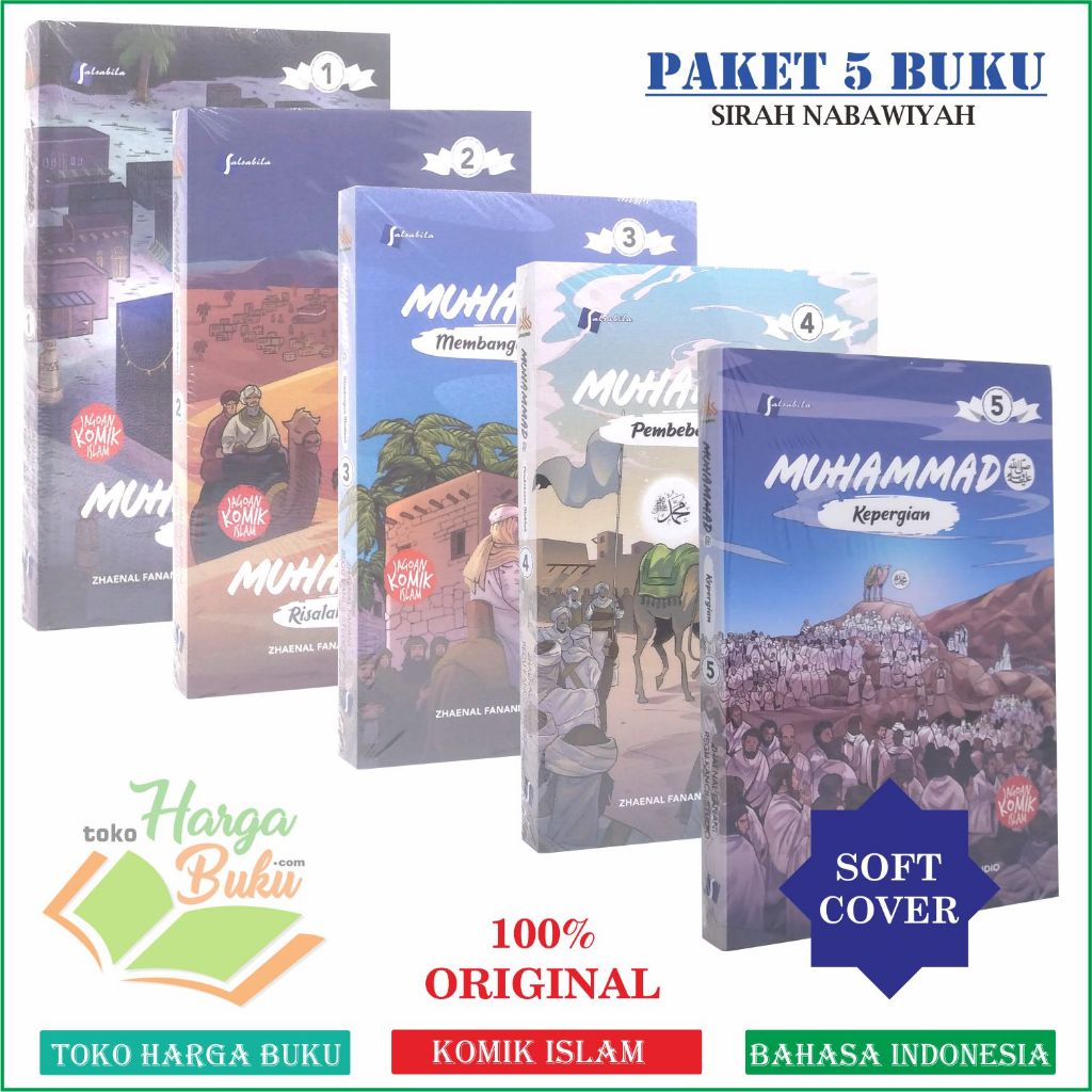 Foto Paket 5 Buku Komik Muhammad Jilid 1 2 3 4 5 LENGKAP Buku Anak Sirah Nabawiyah Nabi Muhammad Rasulullah FULL COLOR Salsabila Pustaka Al-Kautsar