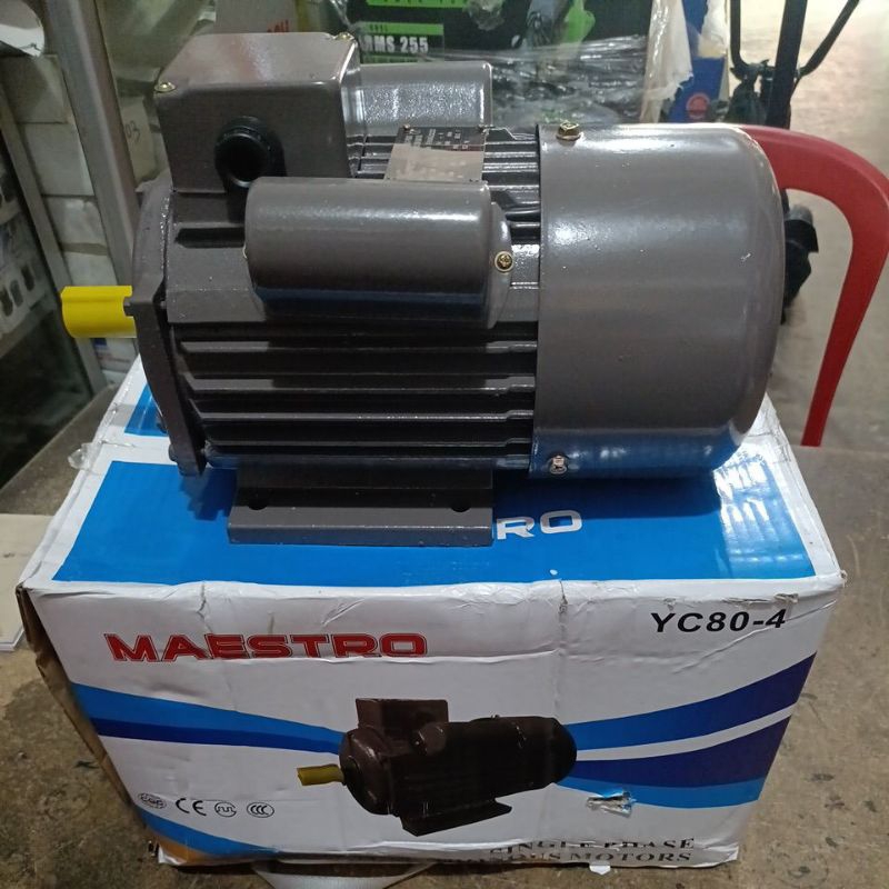 ELEKTROMOTOR/DINAMO PENGGERAK 1/2hp RPM1400/2800 MAESTRO 1PHASE ASLI TEMBAGA