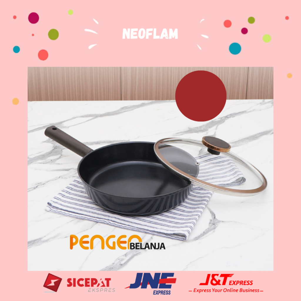 Panci / Neoflam Noblesse Fry Pan 26 cm With Glass Lid