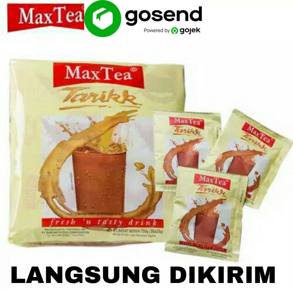 

MAX TEA TEH TARIK SEDUH ENAK 1 SACHET / 1 RENCENG ISI 10