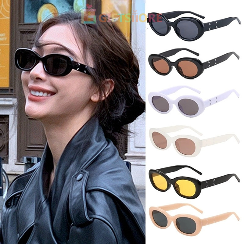 COD✨Kacamata Hitam Bingkai Bulat Kecil Kecil Yang Dipersonalisasi Kacamata Hitam Hip-Hop Kacamata Un