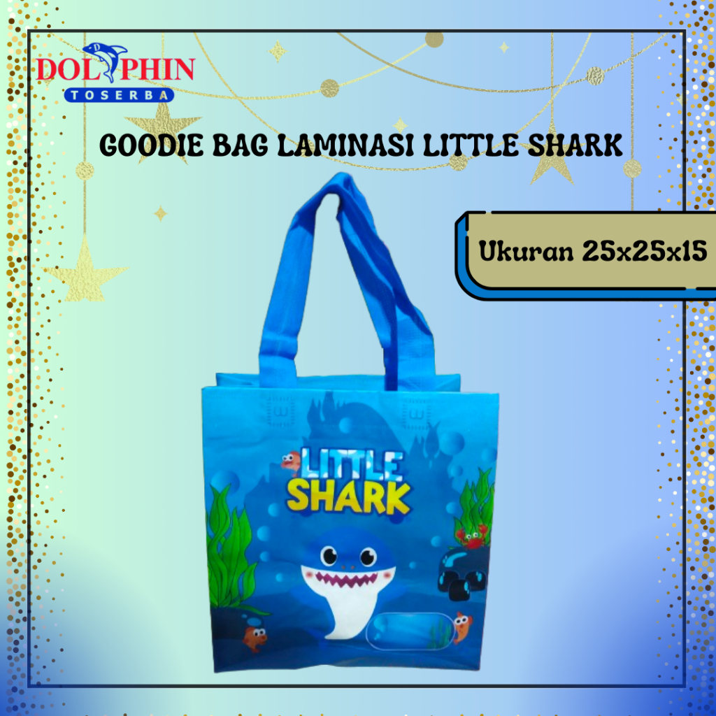 

1 LUSIN box laminasi 25x25x15 tema Little SHARK/ goodie bag