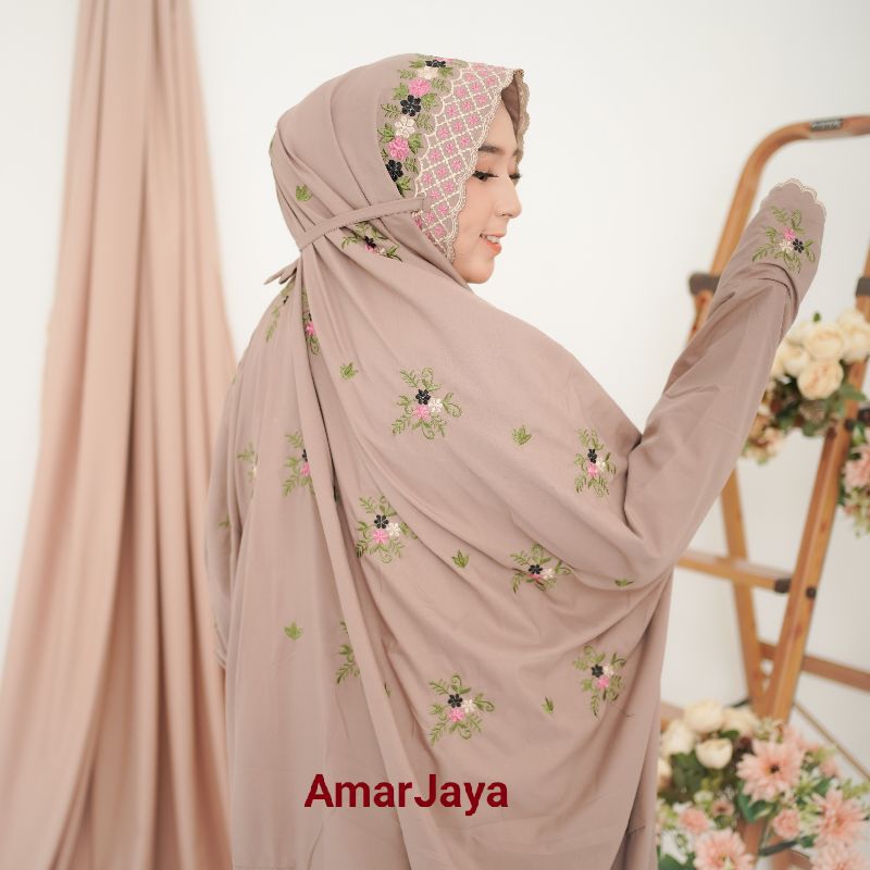 Mukena Dewasa Terusan Bordir Katun Mikro Premium