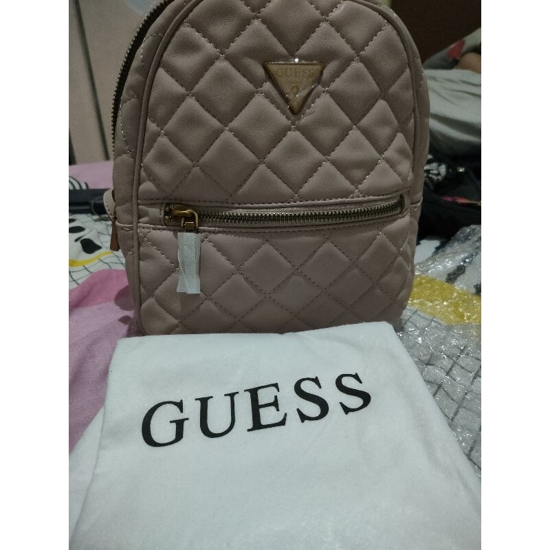 Guess ransel small Cessily back pack Nude NBU
