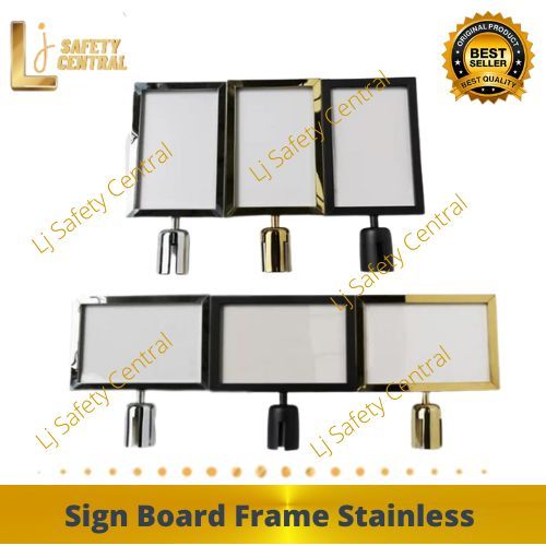 

Sign Frame A4 Potrait / Landscape Stainless Papan Tiang Antrian