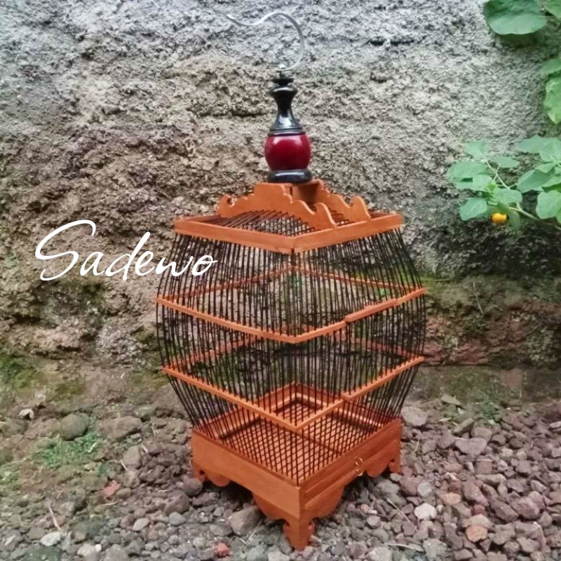 Sangkar jemur kayu jati untuk perkutut.kenari dll