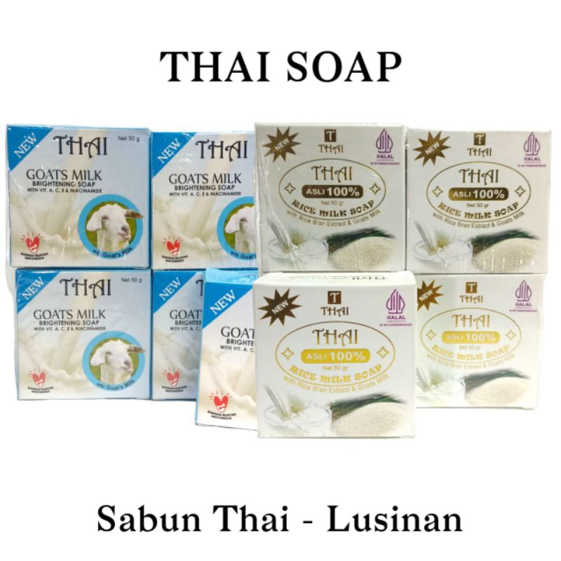 Grosir Lusinan - Sabun Thai Goats Milk & Rice Milk 12 pcs