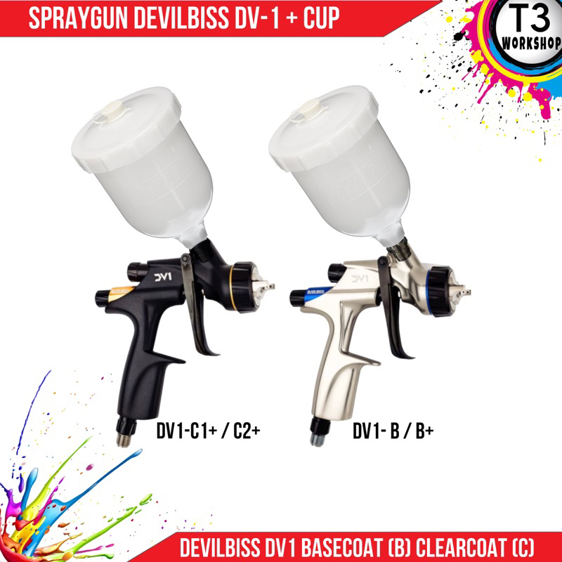 Spraygun devilbiss DV1 Basecoat / Clearcoat original 1.3 / 1.4 - 1.3 / 1.4