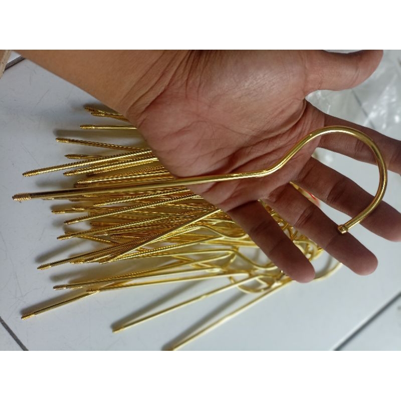 Cantolan Emas Hanger Kayu Hook Gold