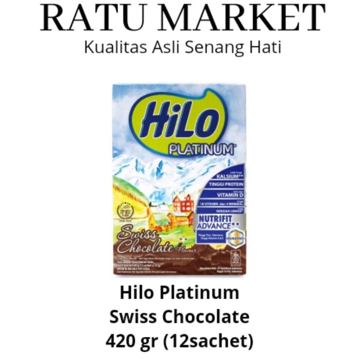 

SALE HILO PLATINUM SWISS CHOCOLATE 42 GRAM SUSU TINGGI KALSIUM EXP OKT 225