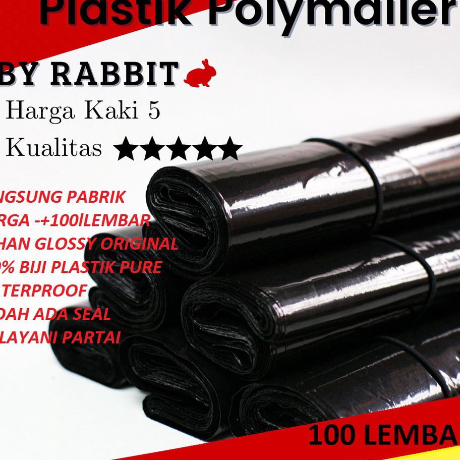 

polymailer kantong on hitam glossy 2x4 kantong Plastik polymailer amplop packing on