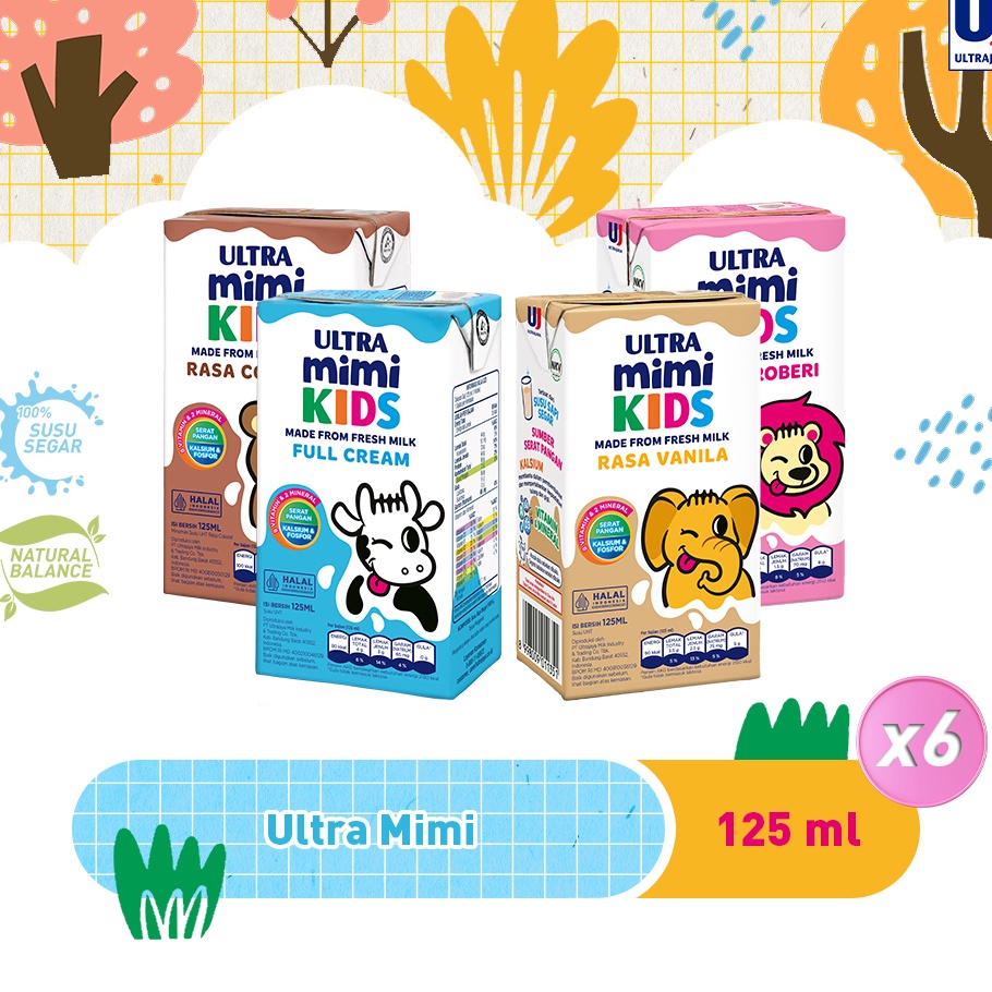 

COD NEWPRODUCT Ultra Mimi Susu UHT 125ml Paket isi 6pcs Pilihan Varian Rasa