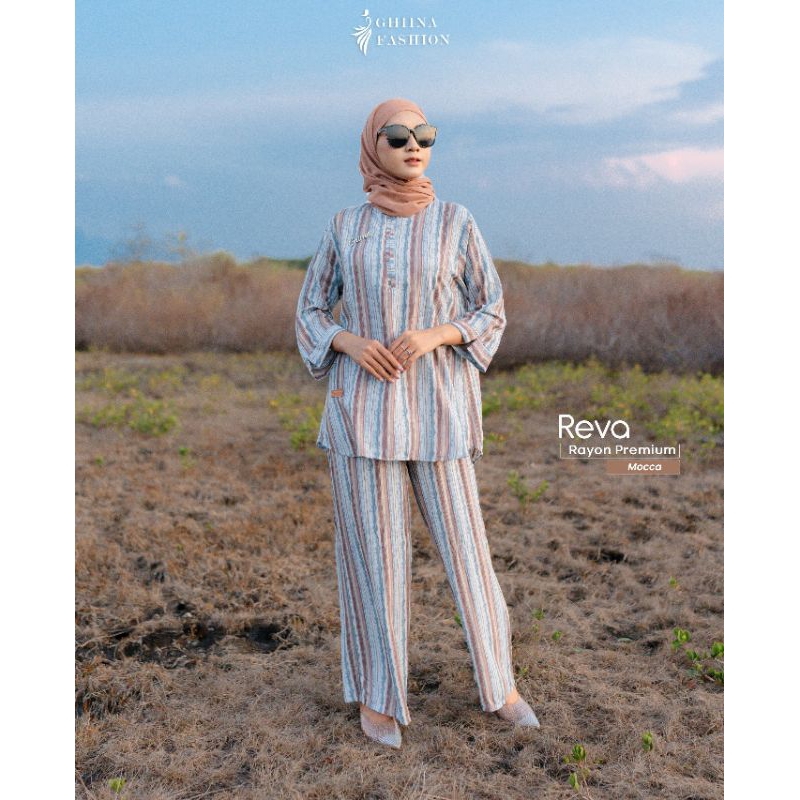 ✅ READY REVA ONESET BY GHIINA FASHION - SETELAN GHINA TERMURAH