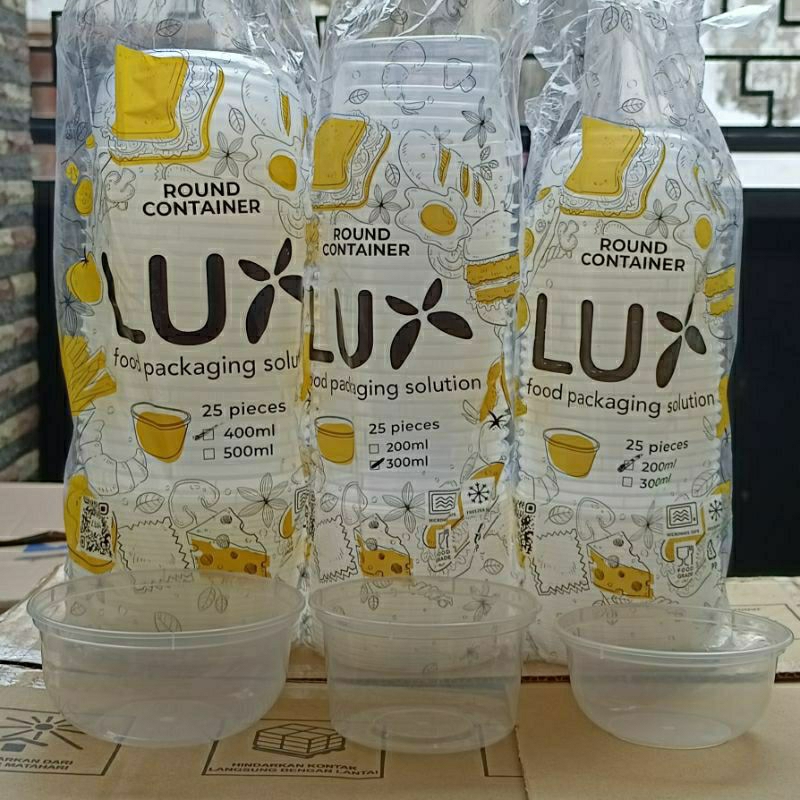 Musangjantan112 Thinwall Mangkok Plastik 200Ml-400Ml Merk Lux