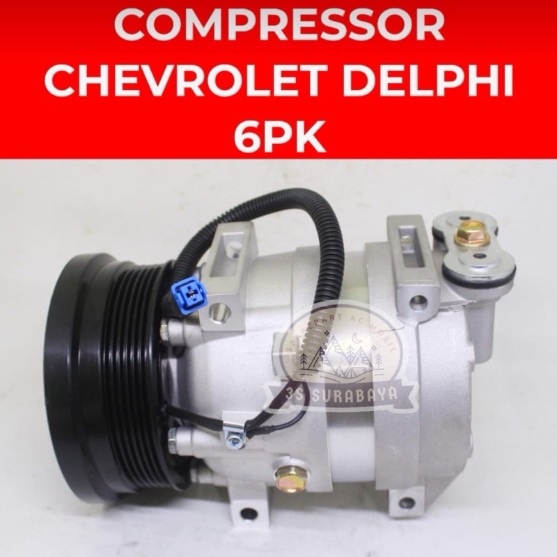 Kompresor Chevrolet Aveo Delphi 6Pk Ac mobil (Baru/New)