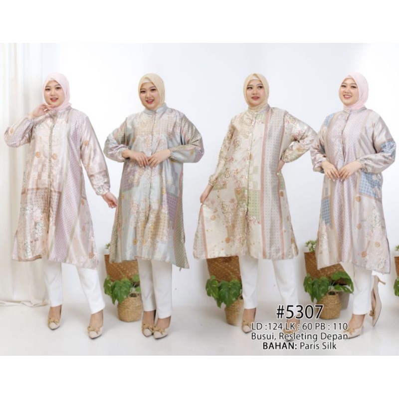 Tunik Jumbo Bahan Paris Silk