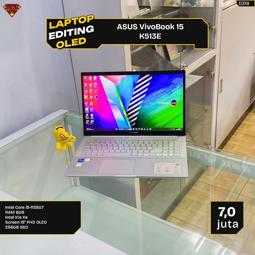 Laptop ASUS VivoBook 15 K513E Intel Core i5-1135G4 RAM 8GB SSD 256GB