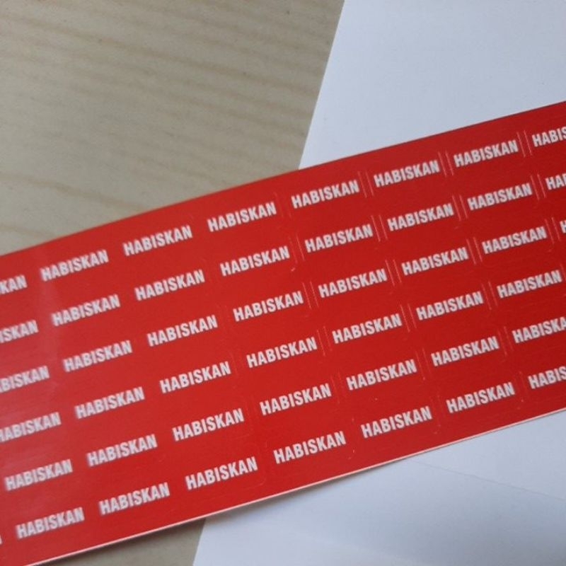 

Stiker Label Habiskan 1x2