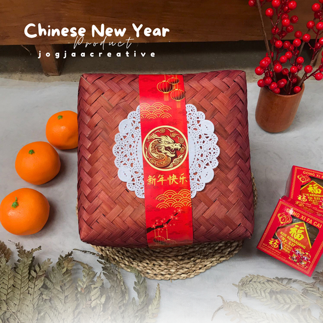 IMLEK SERIES | BESEK MERAH IMLEK TUTUP HIAS STICKER IMELK/ besek murah besek hampers besek souvenir 