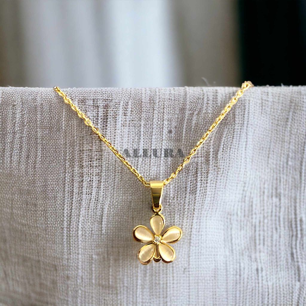 KALUNG KOREA 1-4 GOLD FLOWER KALUNG SIMPLE ELEGAN FOR WOMEN