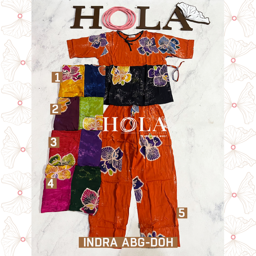 HOLA_FASH | setelan abg Indra, setelan rayon , batik motif sunan, set atasan dan bawahan, oneset, ba