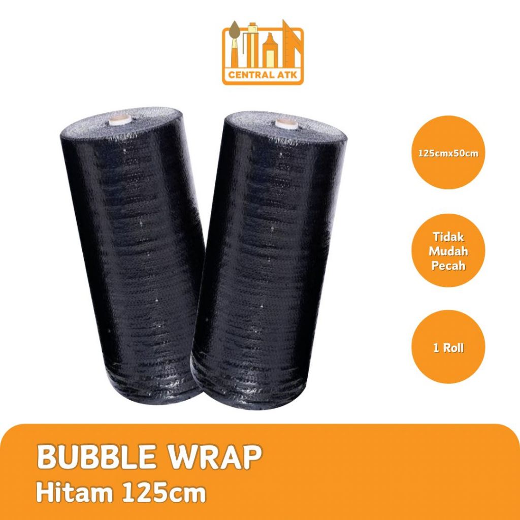 

BUBBLE WRAP LEBAR / UNTUK PACKING BARANG WARNA HITAM UKURAN 1,25M X 50 M (1 ROLL)