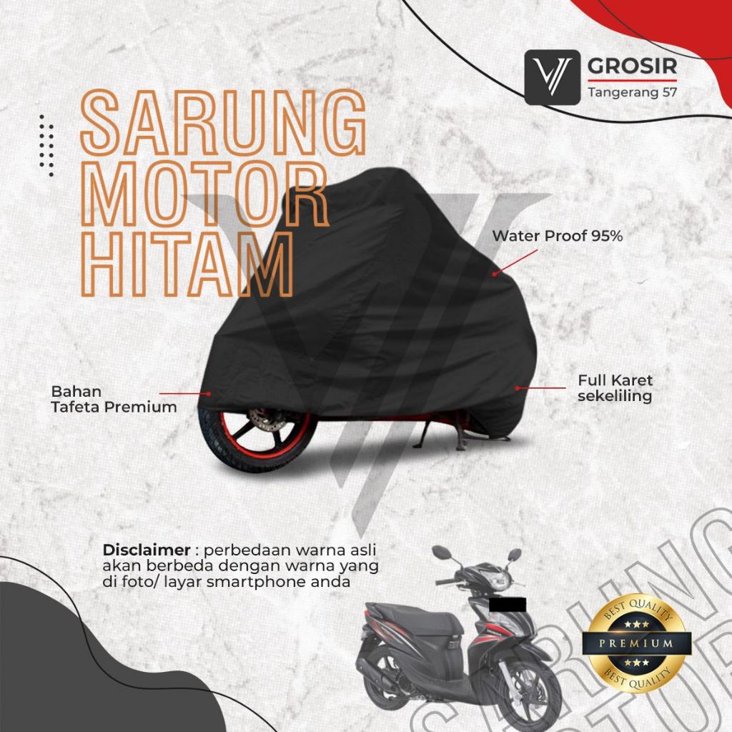 BODY COVER HONDA SPACY SARUNG MOTOR BLACK PREMIUM