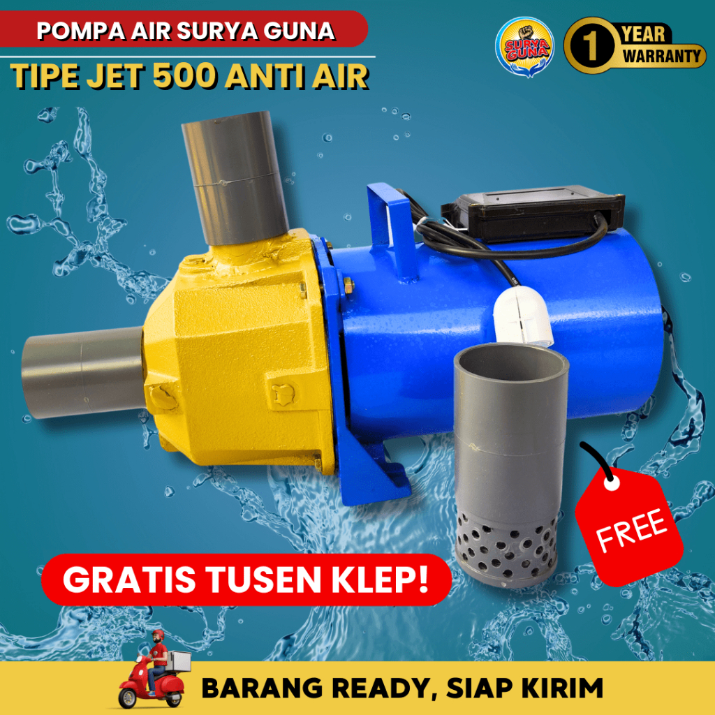 JET 500 ANTI AIR cocok untuk sirkulasi kolam ikan pengairan sawah DEBIT AIR BESAR semburan kencang p