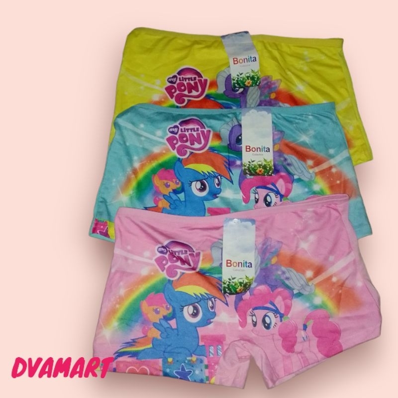 celana BOXER anak perempuan little pony merek Bonita