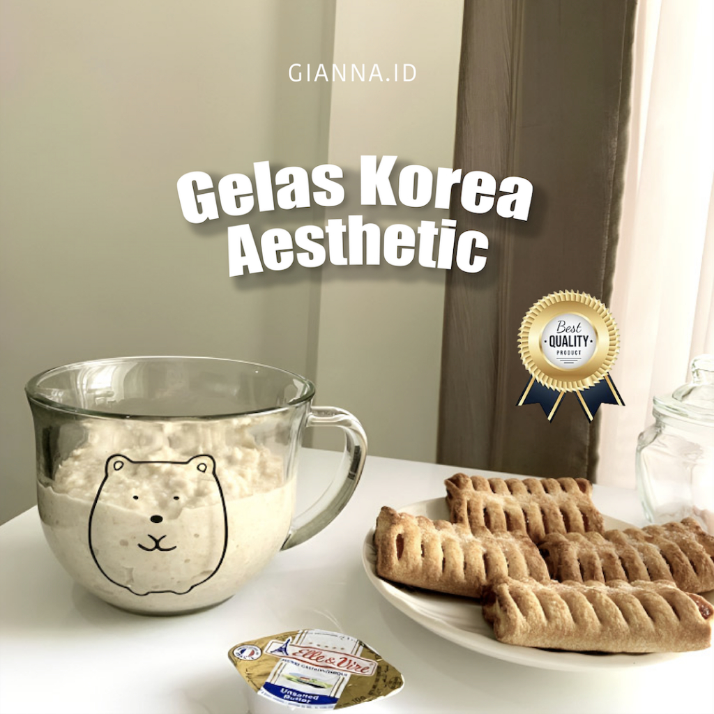 Gelas Kaca | Gelas Korea | Gelas Korea Aesthetic | Gelas Aesthetic | Gelas Cereal | Cereal Mug