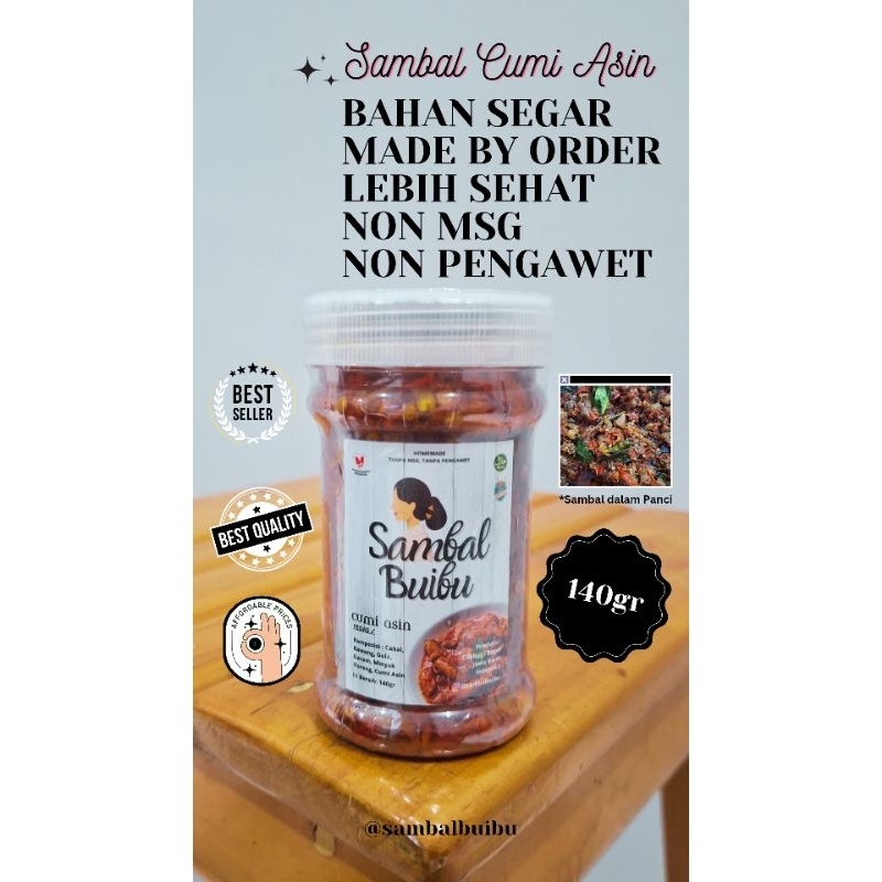 

SAMBALBUIBU Sambal Cumi Asin Bisa Pilih Jenis Sambal 140gr [Best Seller!!!] (Baca Desc Sebelum Beli)