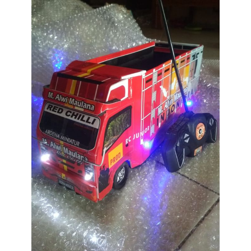 truk oleng remote control murah batre cas mainan anak viral