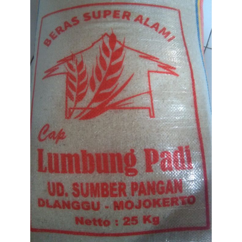 

Beras premium Lumbung Padi 25kg