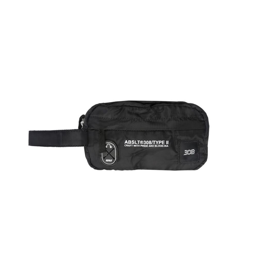 308 ABSLTUNSCRD  POUCH BAG SILVER ZIP - BLACK