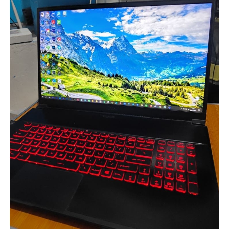 Laptop MSI Gaming gf75 Thin 9sc i7 9750h gtx1650 4GB HDD 512GB, Bonus Tas Ransel MSI, Kardus (Second
