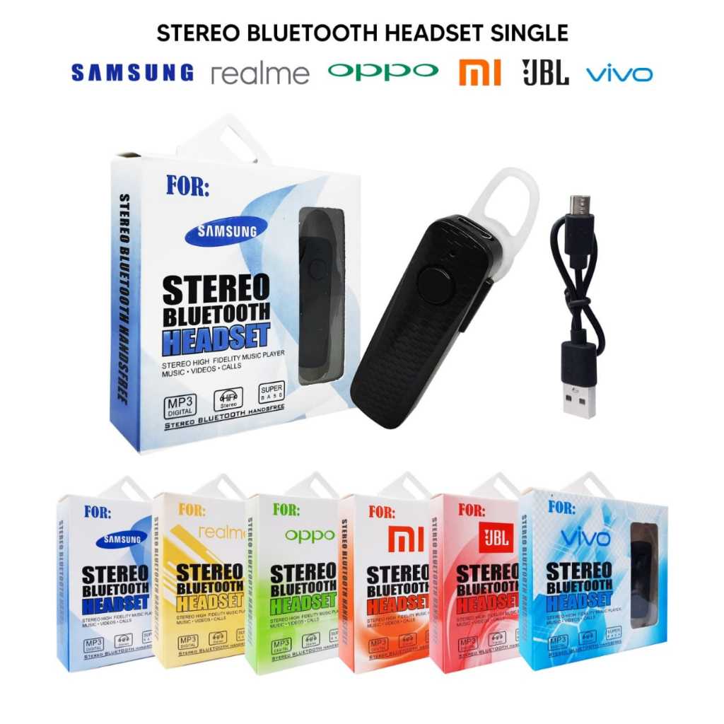 Headset Handsfree Bluetooth Oppo Earphone Oppo Bluetooth