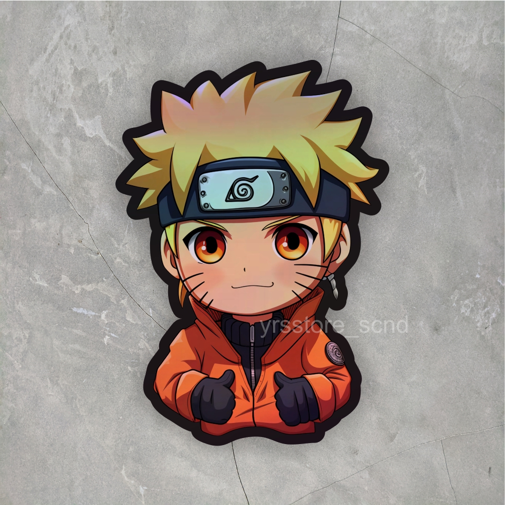 Sticker Anime Hologram Naruto Ukuran +- 7 cm sticker case hp dll