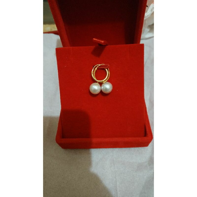 anting jepit emas mutiara air laut