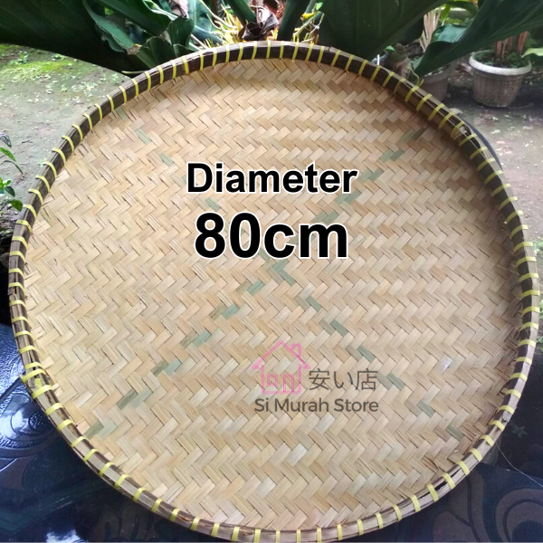 Tampah Bambu Besar 80cm Nampah Bambu 80cm Murah Nyiru Bambu 80cm Murah
