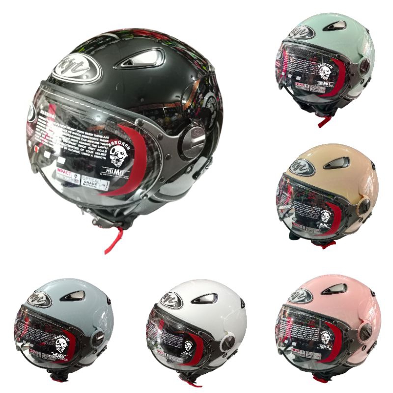 HELM KYT ELSICO HITAM GLOSSY ORIGINAL