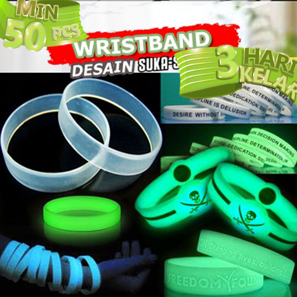 GELANG KARET  CUSTOM UNIK DESAIN SENDIRI PASTI MELAR MAKSIMAL DESAIN BEBAS SESUAI REQUEST BISA GLOW 