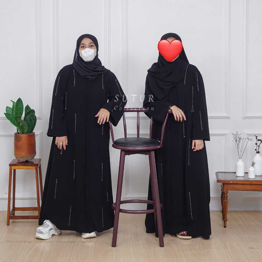 ABAYA SUTUR LUMAYAN NILON EYANG/ ABAYA GAMIS HITAM/ PAKAIAN SYARI MUSLIMAH/ GAMIS TARIM/GAMIS TERBAR
