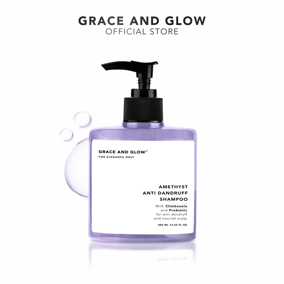 ORIGINAL Grace and Glow Amethyst Anti Dandruff Shampoo  Shampo Anti Ketombe Sampo Rambut Anti Fungal