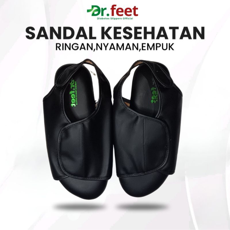 Sandal Diabetes Dr.feet Sandal Kesehatan Diabetes Kaki Bengkak Kapalan Anti Air Pria Wanita