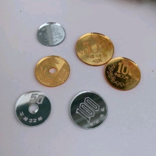 replika uang koin Yen Jepang bahan mahar nikah dan craft aksesoris mahar nikah / uang mainan koin je